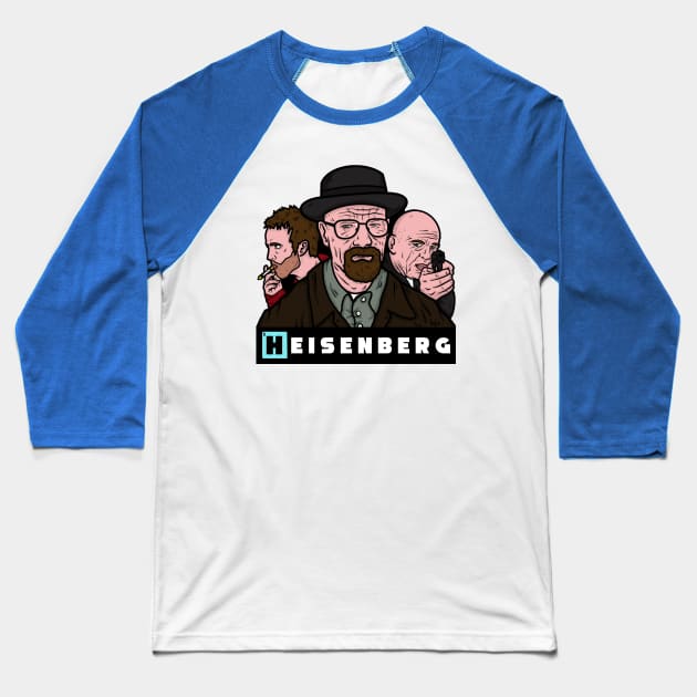 Heisenberg breaking bad Walter white Jesse Pinkman Hank Saul Goodman Baseball T-Shirt by DiLoDraws